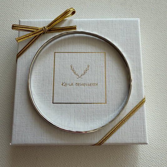 Sterling Silver Textured Bangle