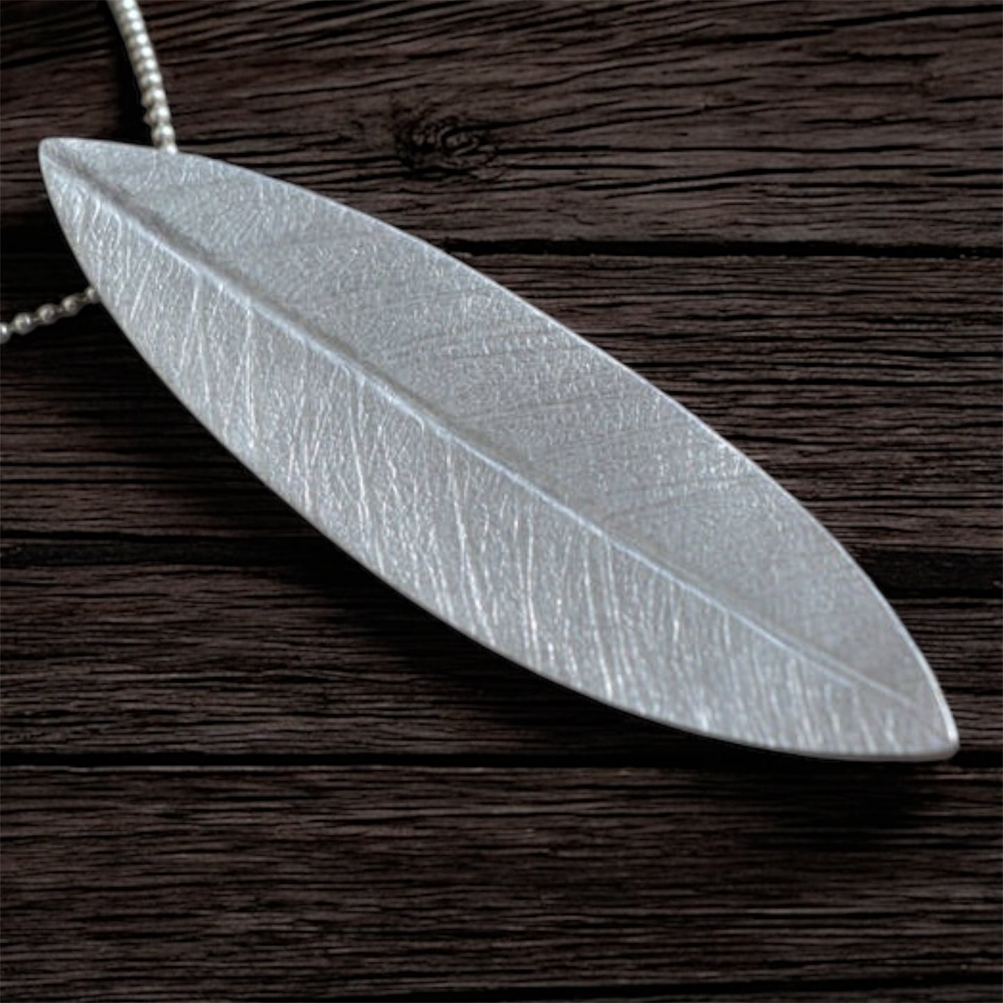 Sterling silver leaf necklace. MADE TO ORDER.