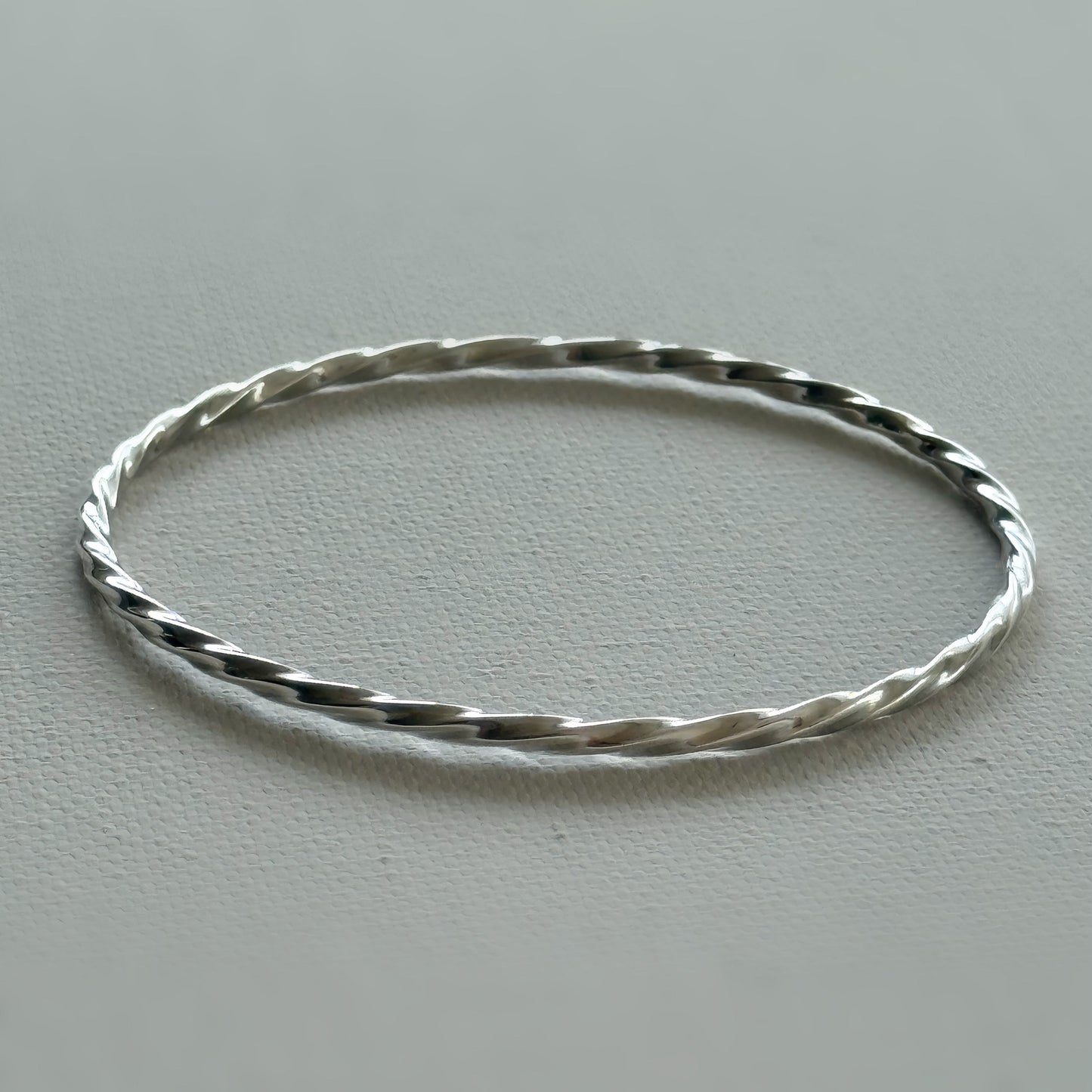 Twisted Sterling Silver Bangle
