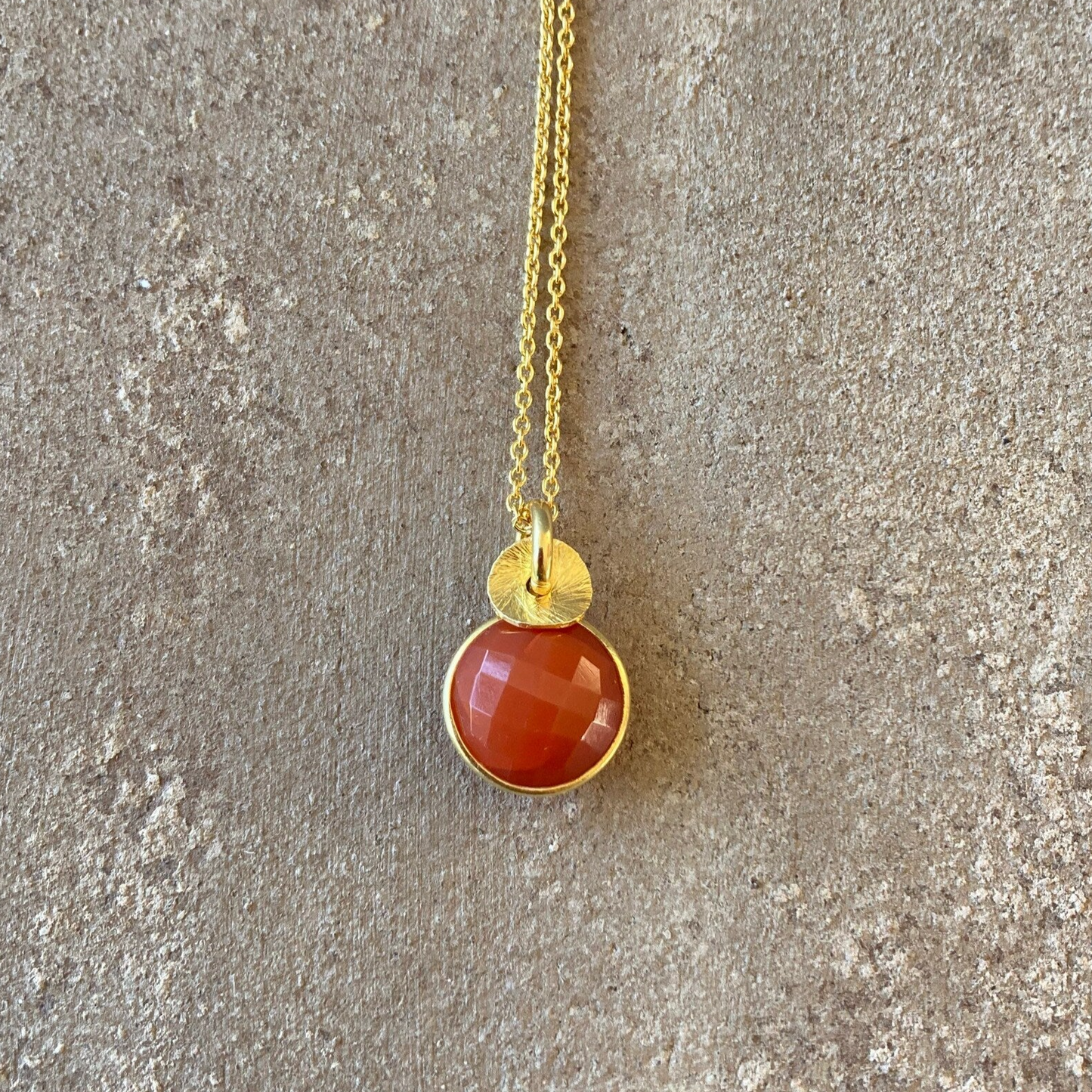 Carnelian & 24k Gold Vermeil Necklace