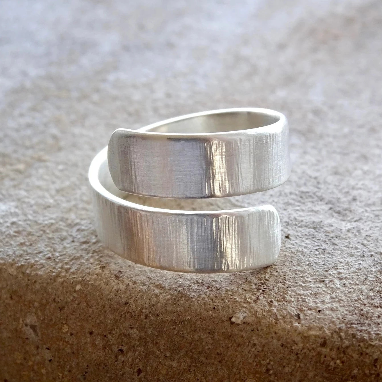 Sterling silver adjustable hammered ring