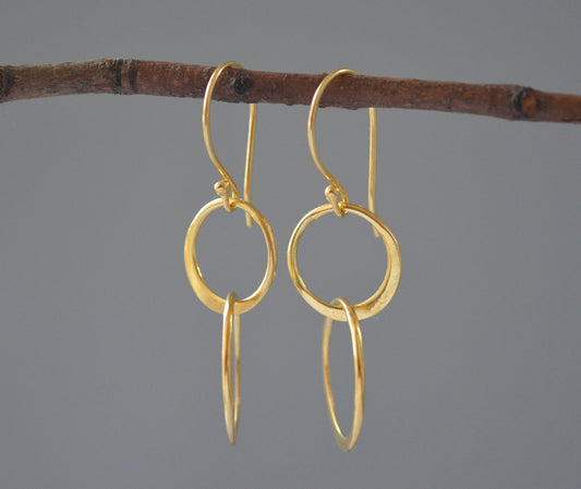 24k gold vermeil circle earrings.