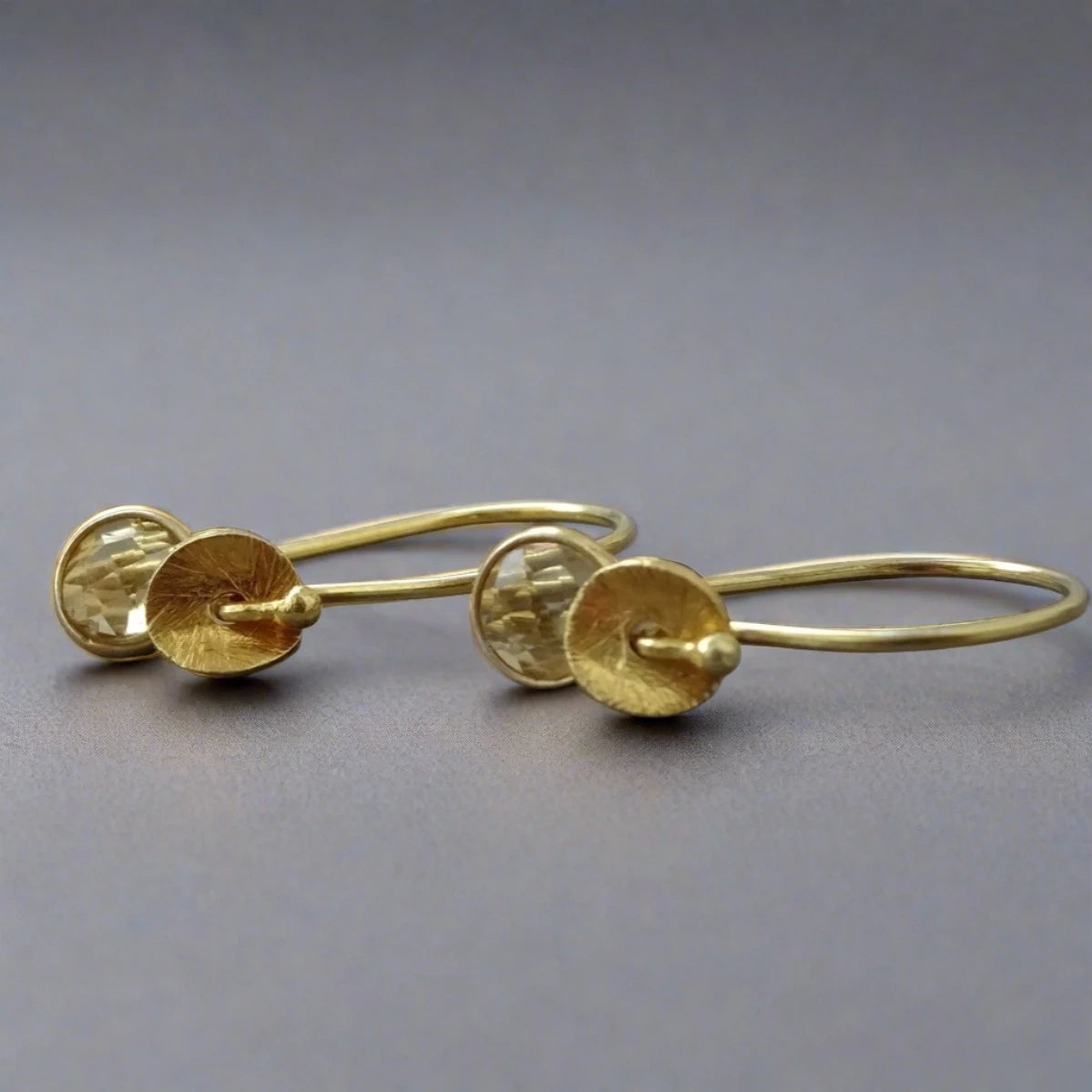 Citrine 24k gold vermeil earrings