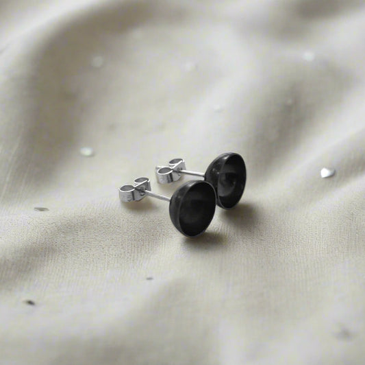Sterling Silver Bowl Stud Earrings