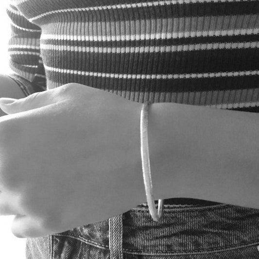 Hammered Sterling Silver Bangle Bracelet – Solid 925 Silver Stacking Bangle