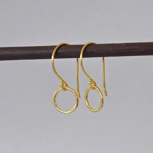 24k gold vermeil circle earrings