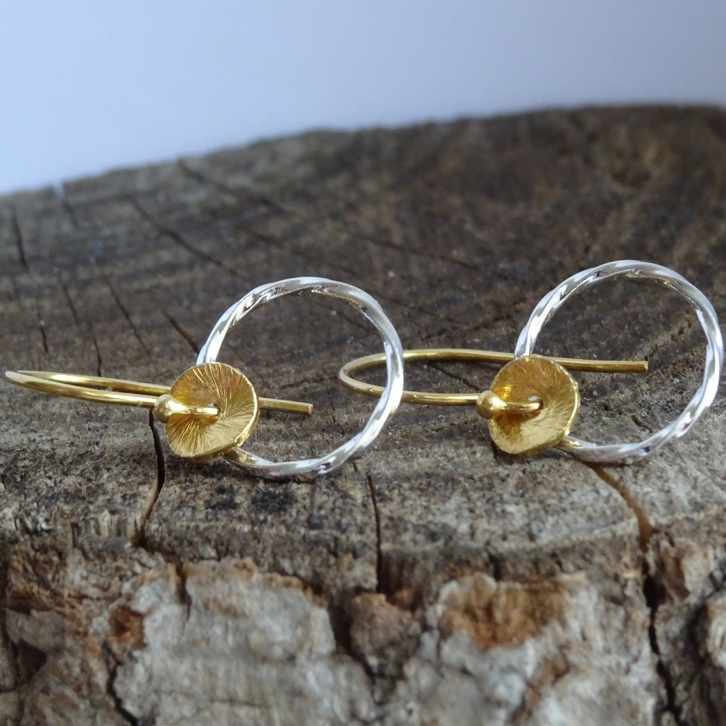 Sterling silver circle earrings