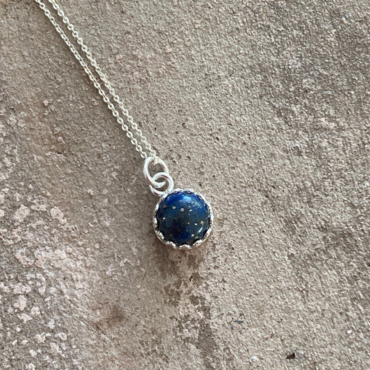 Sterling silver Lapis Lazuli necklace.