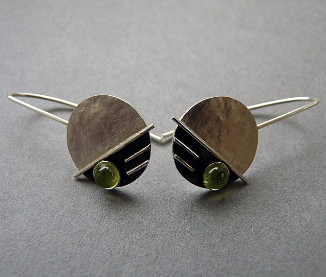 Peridot sterling silver earrings.