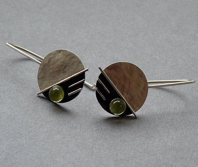 Peridot sterling silver earrings.