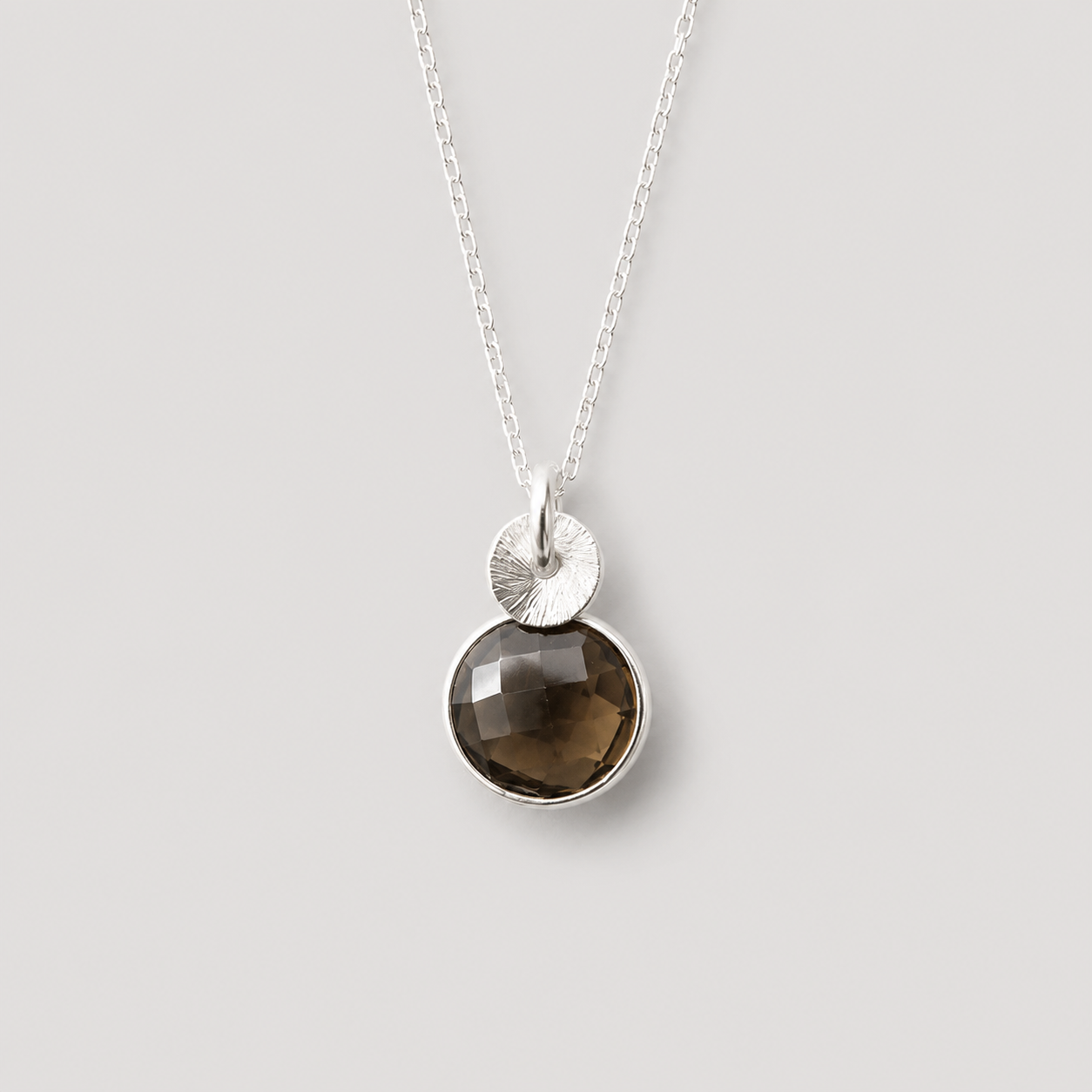 Sterling Silver Smoky Quartz Necklace