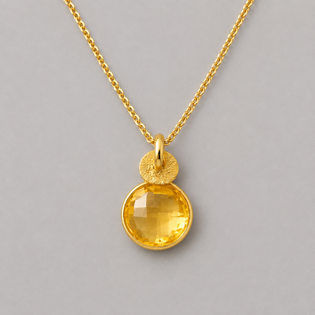 Citrine Gold Vermeil Necklace