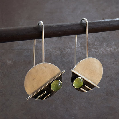 Peridot sterling silver earrings.
