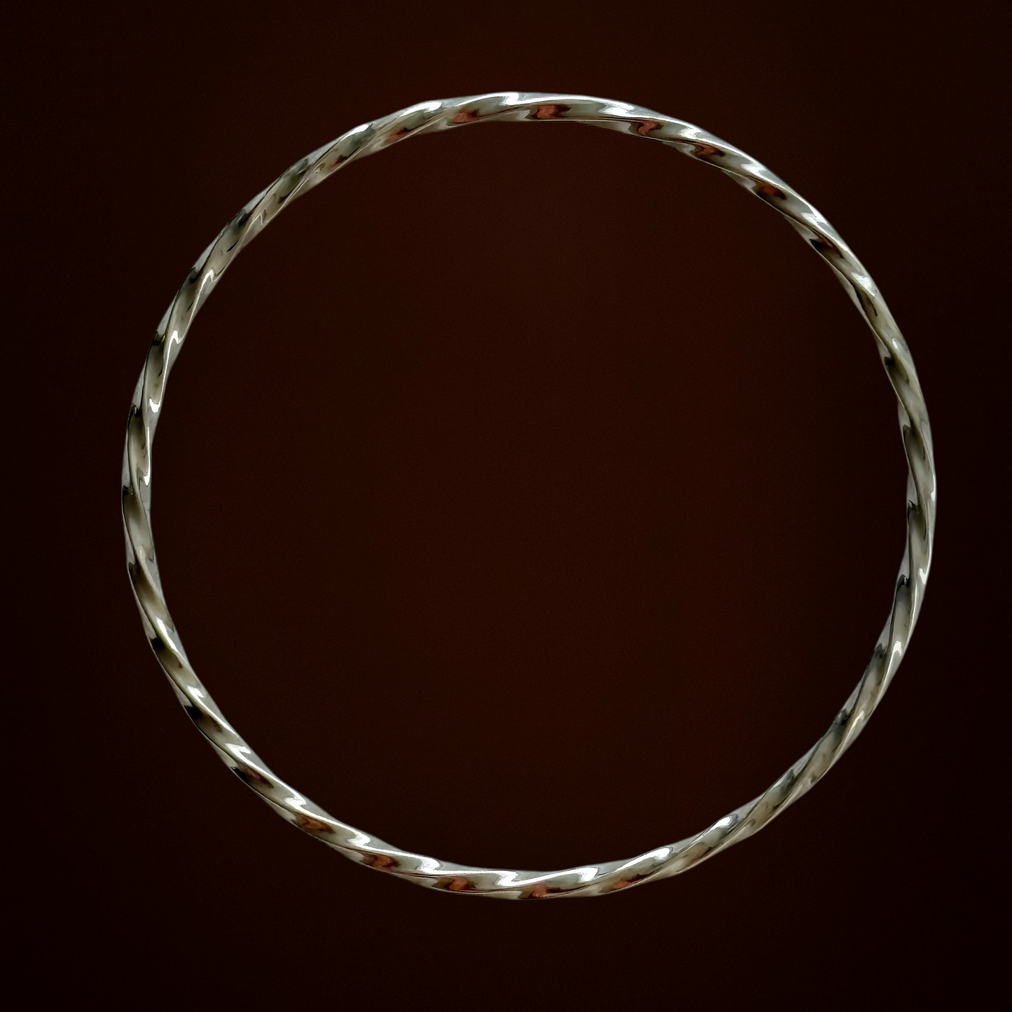 Twisted Sterling Silver Bangle