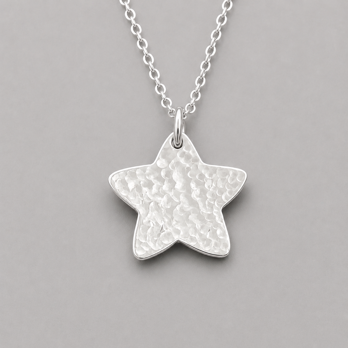 Sterling silver star necklace.