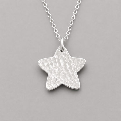 Sterling silver star necklace.