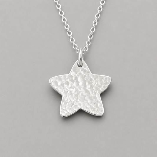 Sterling silver star necklace.