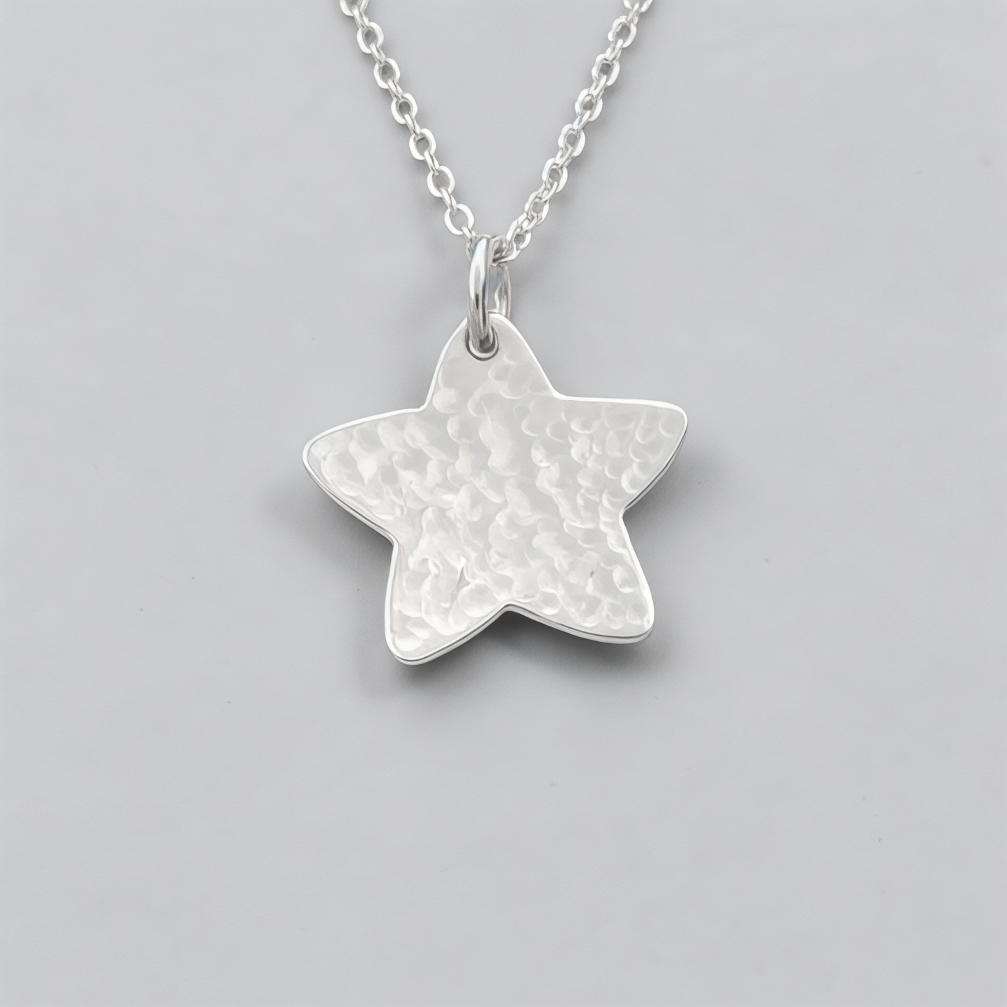 Sterling silver star necklace.