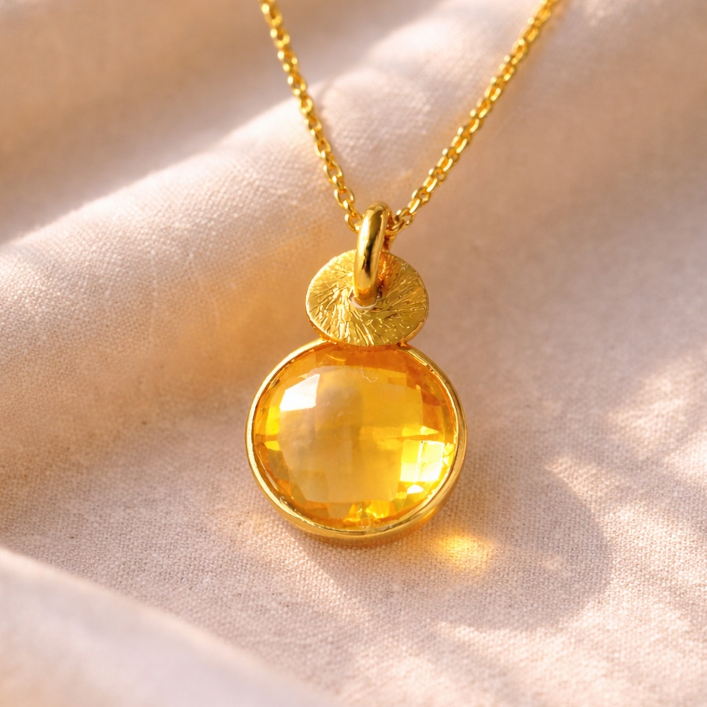 Citrine Gold Vermeil Necklace