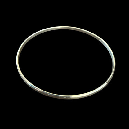 High Polished, Smooth Sterling Silver 3mm Bangle