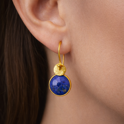 Gold Vermeil Lapis Lazuli Earrings