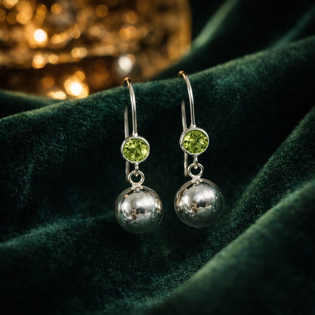 Sterling Silver Gemstone Dangle Earrings Amethyst Citrine Garnet Peridot