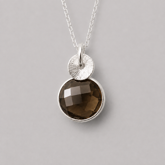 Sterling Silver Smoky Quartz Necklace