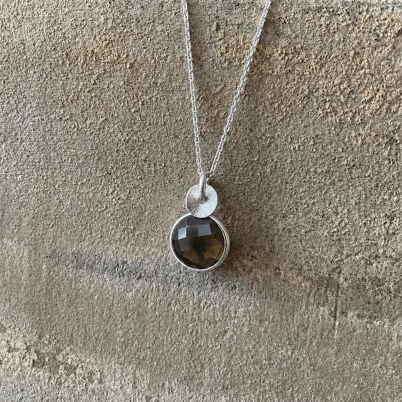 Sterling Silver Smoky Quartz Necklace