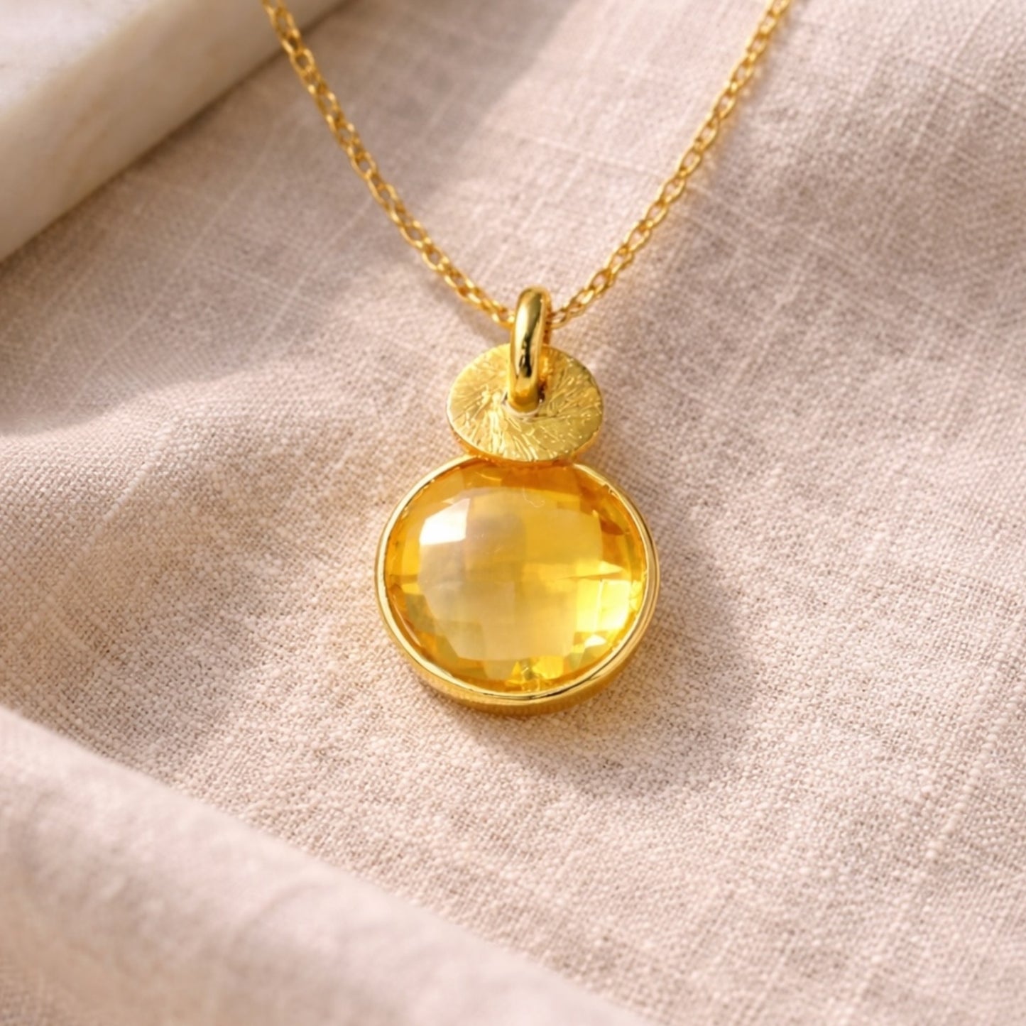 Citrine Gold Vermeil Necklace