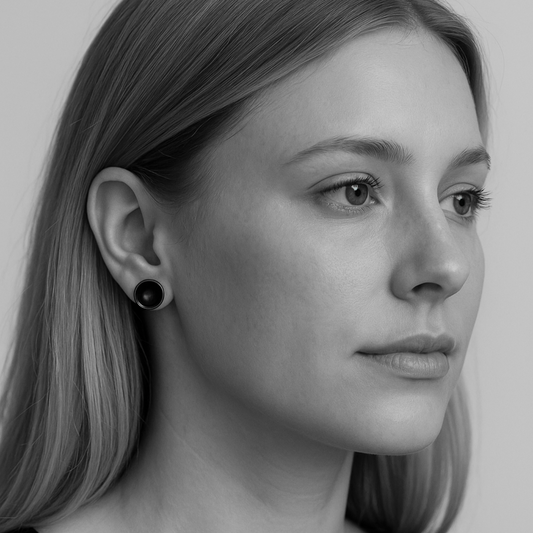 Sterling Silver Bowl Stud Earrings