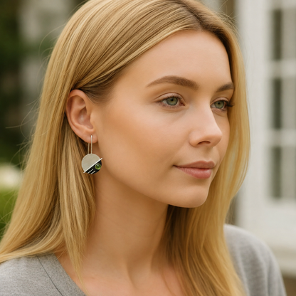 Peridot sterling silver earrings.
