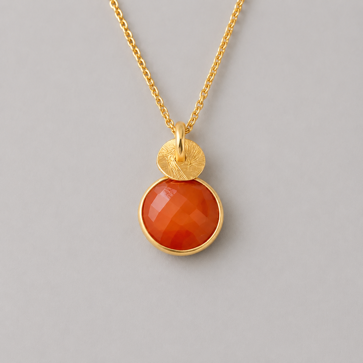 Carnelian & 24k Gold Vermeil Necklace