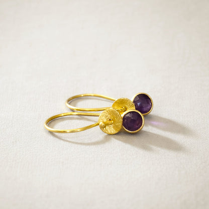 24k gold vermeil and amethyst earrings.
