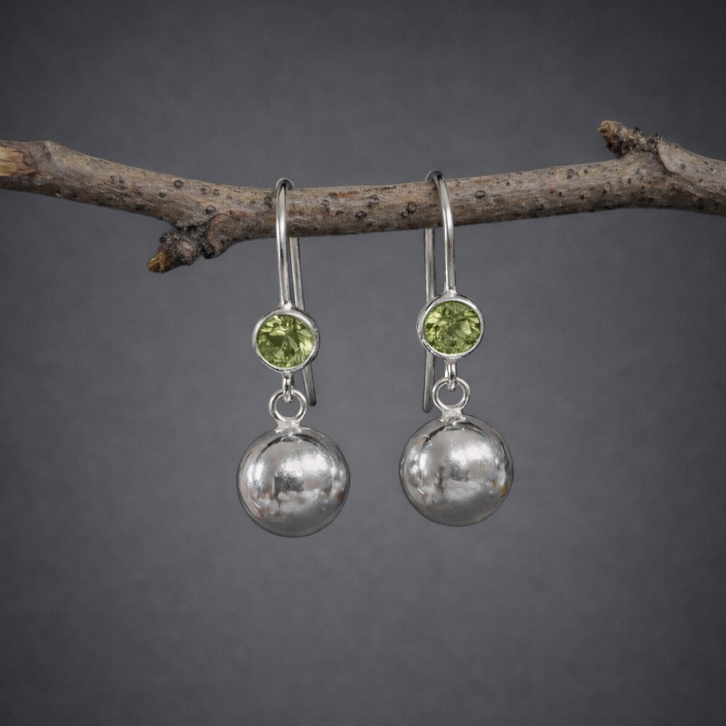 Sterling Silver Gemstone Dangle Earrings Amethyst Citrine Garnet Peridot