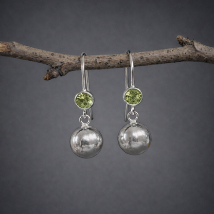 Sterling Silver Gemstone Dangle Earrings Amethyst Citrine Garnet Peridot