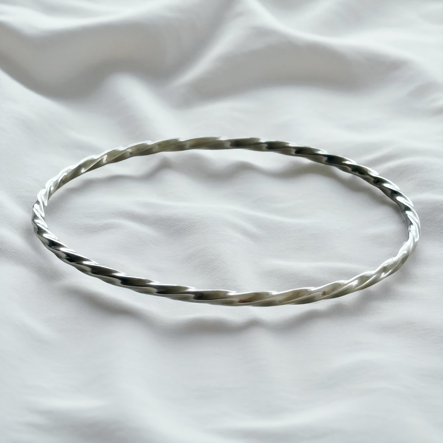 Twisted Sterling Silver Bangle