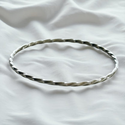 Twisted Sterling Silver Bangle