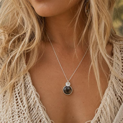 Sterling Silver Smoky Quartz Necklace