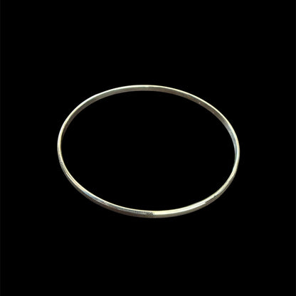 High Polished, Smooth Sterling Silver 3mm Bangle