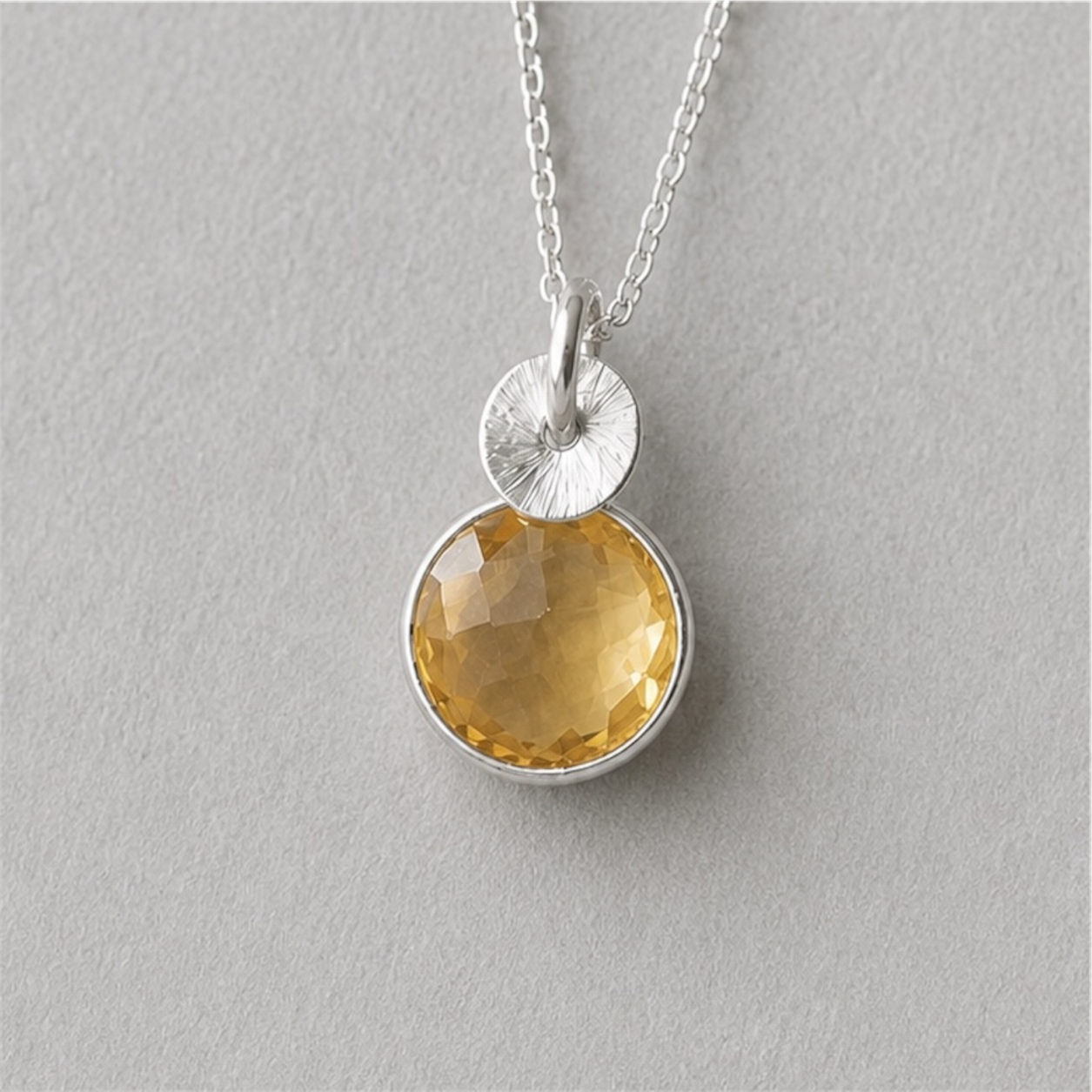 Citrine Sterling Silver Necklace