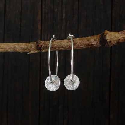 Sterling Silver Hoop Earrings.