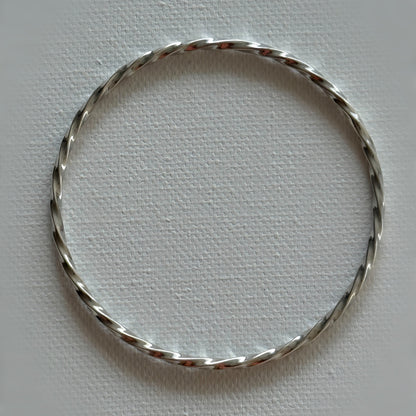 Twisted Sterling Silver Bangle