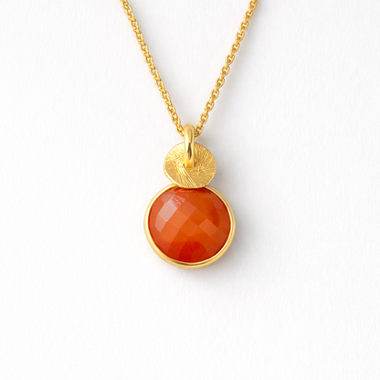 Carnelian & 24k Gold Vermeil Necklace