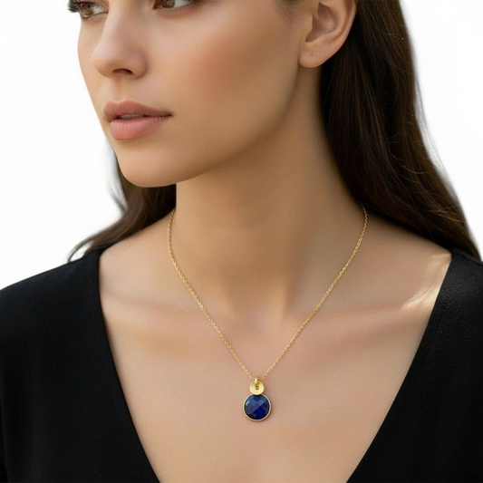 Sapphire & 24k Gold Vermeil Necklace