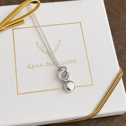 Sterling Silver Pebble Charm Necklace