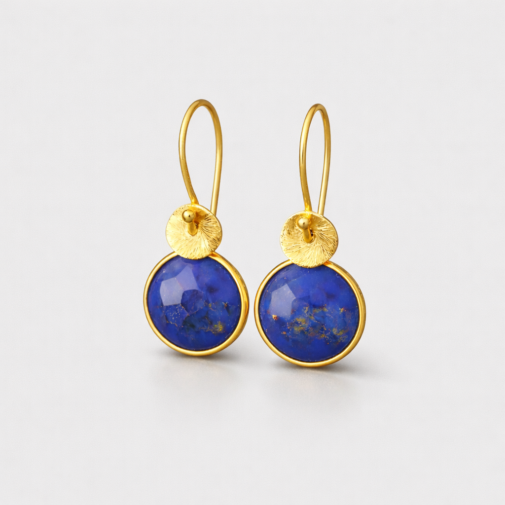 Gold Vermeil Lapis Lazuli Earrings