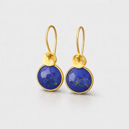 Gold Vermeil Lapis Lazuli Earrings