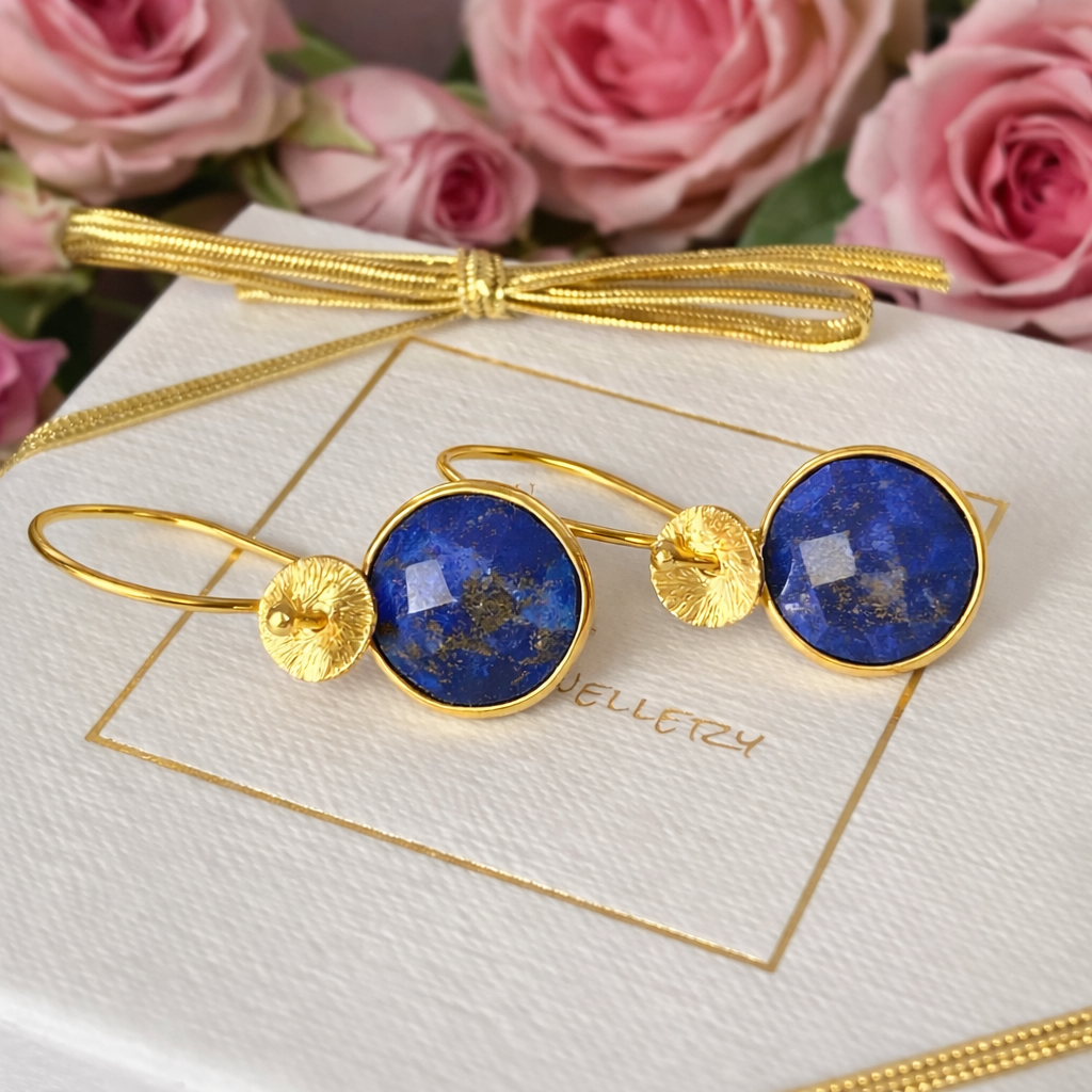 Gold Vermeil Lapis Lazuli Earrings