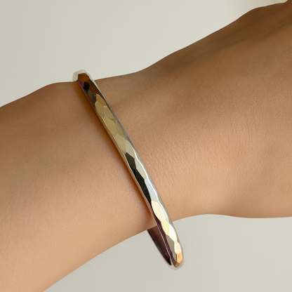 Sterling Silver Textured Bangle