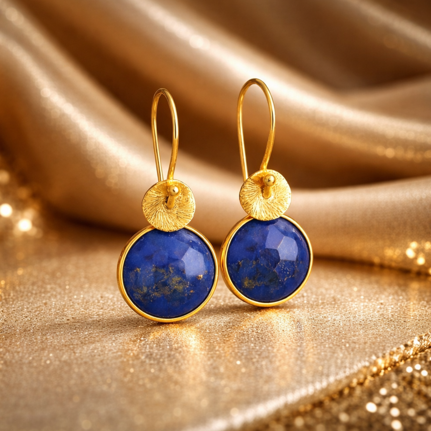 Gold Vermeil Lapis Lazuli Earrings